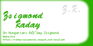 zsigmond raday business card